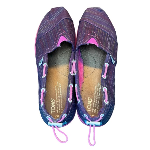 TOMS‎ | Girls Youth Bimini Alpargata Purple Slip On Shoe | Size 6Y | Super Cute! - Picture 2 of 5